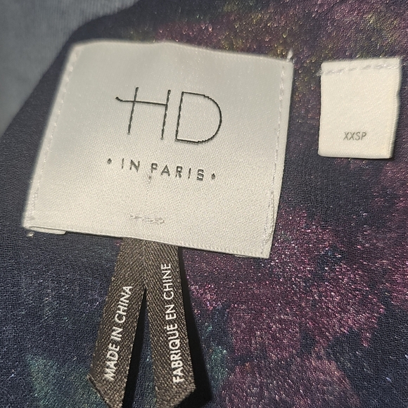 Anthropologie HD In Paris Multicolor Floral Shift Dress Women XXS Front Pockets - Picture 13 of 15